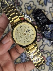 LIGE Fashion Quartz Watch for Men Color : Gold