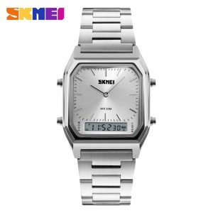 Skmei 1220 Dual Display Digital Watch – Silver