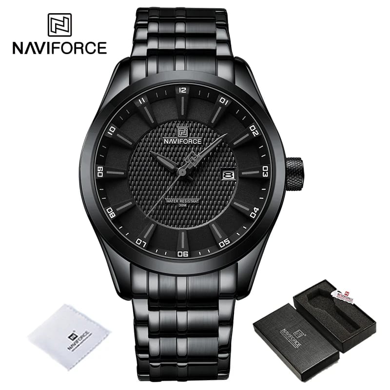 NAVIFORCE 8032 New Design Men Luxury Watch - Black