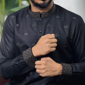 Indian Super Emboydary 104 Panjabi Black