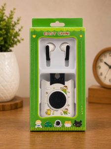 GM500 নামে একটি 2-in-1 Bluetooth Earbuds + Bluetooth Speaker White Black