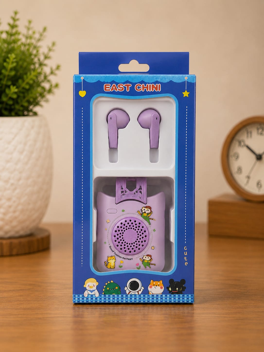 GM500 নামে একটি 2-in-1 Bluetooth Earbuds + Bluetooth Speaker Lavender Purple