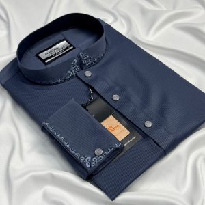 Premium Exclusive  Simple Emboidary 105  Panjabi  Navy Blue 105