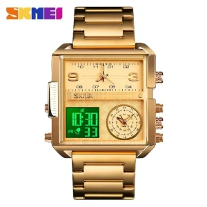 SKMEI 1584 Men's Digital Quartz Watch Gold