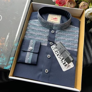 Premium Embroidery Panjabi -110 Deep Navy