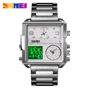 SKMEI 1584 Men's Digital Quartz Watch, Silver