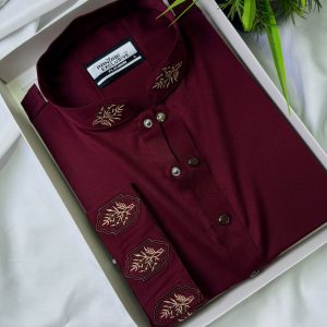 Pakistani  Hand Design 113 maroon colour